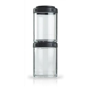 Blender Bottle GoStak Snack Mini Containers with Lids 150cc 2pk Black